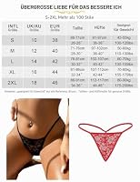 comeondear Micro String Tanga Sexy Dünn Damen Spitze Slip 3-Schwarz,M – Ansicht 6