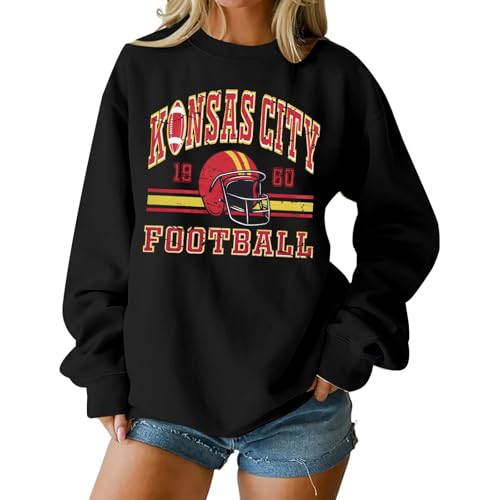 MOUSYA Football Sweatshirts Women Game Day Sweatshirt Game Day Fan Gift