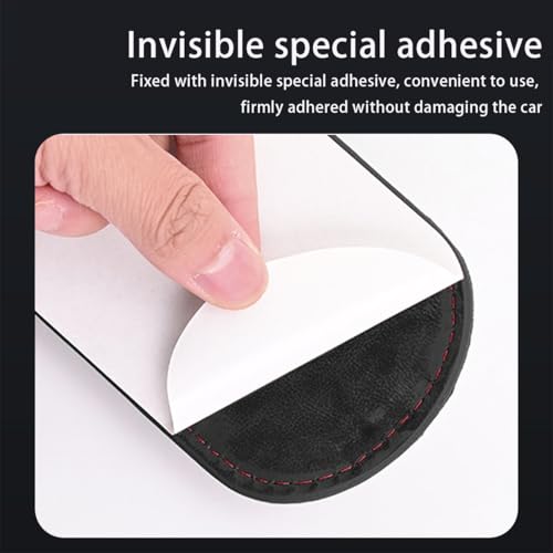 Image of Mandark Car Knee Cushion Pad, Leather Memory Foam Vehicle Door Armrest Pillow for Leg Elbow, Comfort Auto Interior Center Console Thigh Support Mat Accessories, Universal for Most Cars (Black /Red)