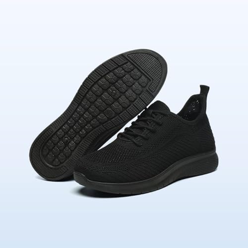 Image of Sneakers for Women Casual Lightweight Standing All Day Tennis Walking Shoes Black Non Slip Work Nursing Shoes