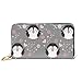 Produktbild JHGFG Mode Handtasche Reißverschluss Brieftasche Muster Pinguine Winter Bild Ihr Telefon Kupplung Geldbörse Abendkupplung Blockieren Leder Brieftasche Multi Card Organizer