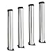 Qrity 4 pezzi Mobili in metallo Gamba Divano Leg armadietto Piedi guardaroba per Mobili per la casa - Metallo cromato - Altezza regolabile (totale: 550-570mm, Dia: 60mm)