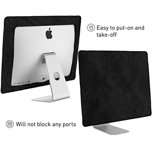 Kuzy Cover for iMac 27 inch Dust Cover Release 2020 2019 2017 Models A2115 A1862 A1419 A1312 Retina 5K 4K Computer Monitor Dust Covers Screen Protector, Black