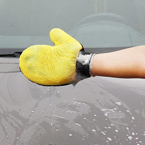 Montesy Auto-Waschhandschuh, Mikrofaser-Chenille, 24 x 20 cm, weicher Auto-Reinigungshandschuh, weiche Waschhandschuhe, Waschhandschuhe, 24 x 20 cm
