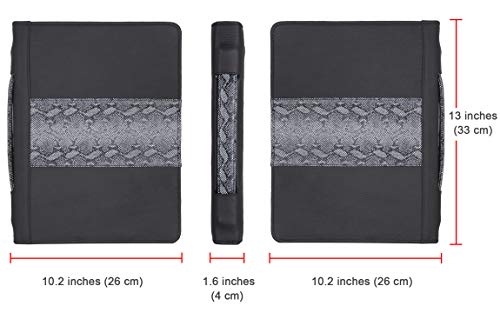 Leather Zipper Portfolio For Ipad 7Th 10.2"/ Ipad 10.5"/ 11", Zipper Padfolio Case With Handle, For Right Or Left-Handed #TOP3
