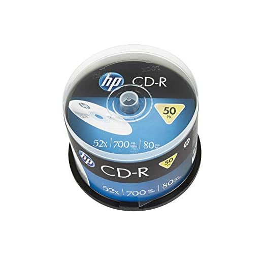HP CD-R 52 x tomma skivor (80 minuter/700 MB) – 50 disk tårta låda
