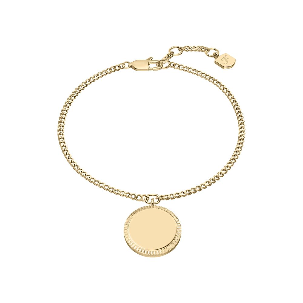 Fossil Women's Heritage D Link Stainless Steel Chain Bracelet