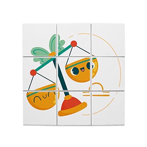 Carreaux céramique décoratifs Balance signe zodiaque astrologie 45,6cm