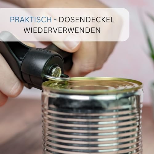 Westmark Sicherheitsdosenöffner, mit Zange und Hebel, Länge: 17,5 cm, Rostfreier Edelstahl/Kunststoff, Klu 2, Schwarz, 10382260 – Ansicht 3