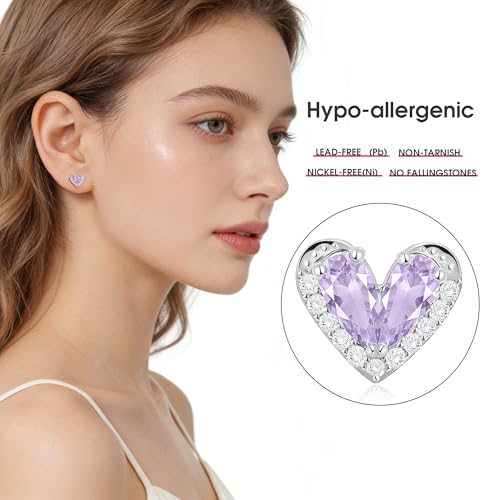 Save 50% on Helirose Heart Stud Earrings - Hypoallergenic Jewelry - Image 2