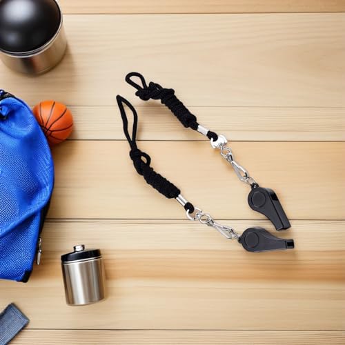 10 pzas Silbatos deportivos plásticos con cuerda miniatura 5