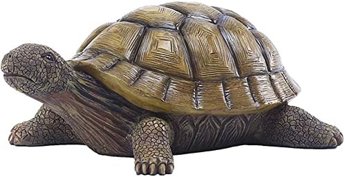 Jumiz Resin Tortoise Garden Statue - Turtle Lawn Ornament - Indoor/Outdoor Decoration for Yard, Patio, Pond, or Lawn