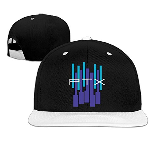 Photo de Huseki PTX Pentatonix piano logo baseball cap cool hip hop hat Red (5 colors) White