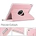 Fintie Rotating Case for iPad 9th Generation (2021) / 8th Generation (2020) / 7th Gen (2019) 10.2 Inch - 360 Degree Rotating Stand Cover with Pencil Holder, Auto Wake Sleep, Rose Gold