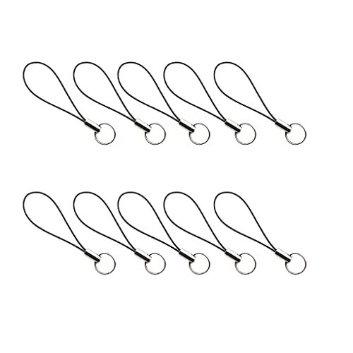 QOKLIYUI 10 pièces lanière de téléphone portable universel bricolage anneau support fermoir pour bibelots porte-clés main dragonne porte-clés crochets