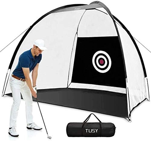TUSY Golf Net Golf Hitting Nets Training Aids Practice Nets for Backyard Driving Range Chipping Practice with Target Sheet Carry Bag for Indoor & Outdoor Sports