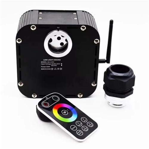 BAFEIYA Luz de Techo LED de Fibra óptica con Motor de Estrella RGBW de 50 W y 4 velocidades, Control por aplicación for teléfono Inteligente, iluminación DIY Multicolor(with Touch Cntr)
