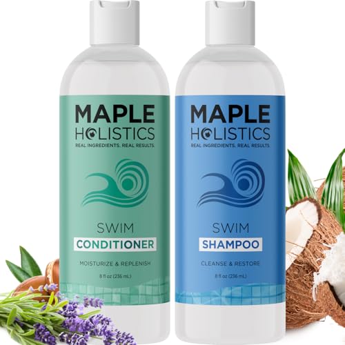 Maple Holistics Volumizing Biotin Shampoo and Conditioner Set - Rosemary Shampoo and Conditioner for Thinning Hair Care with Tea Tree & Coconut Oil - Color Safe - Paraben Silicone & Sulfate Free (32 Fl Oz Each)