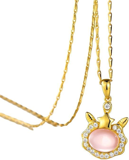 Collier Constellation Or Anti-Ternissement Quartz Rose Durable