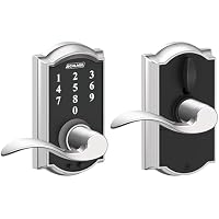 Schlage Touch Electronic Lock, Lever Handle (Bright Chrome)
