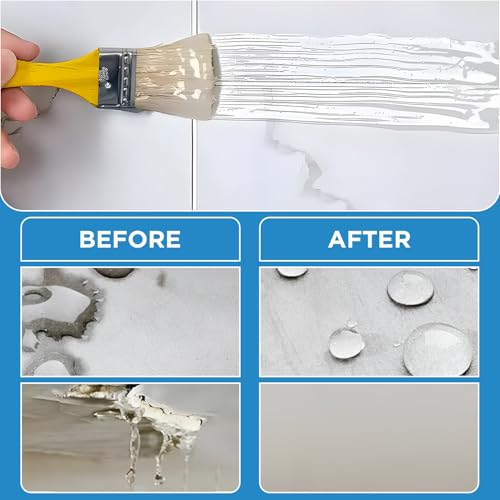 Image of Clear Waterproofing 4L Transparent Glue for Roof Leakage Crack Seal Agent Roof Water Leakage Solution Waterproof Glue Waterproofing for Wall, Tile and Pipes with brush