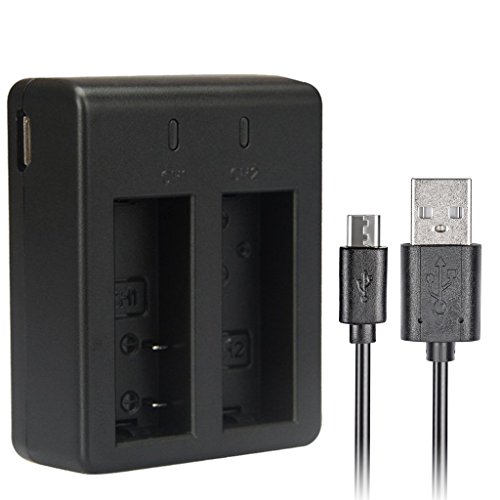 Kastar Dual USB Charger for SJ4000 SJ5000 SJ6000 SJ7000 SJ8000 and SJCAM GeekPro ABLEGRID Waterproof Sports HD Action Camera Camcorder
