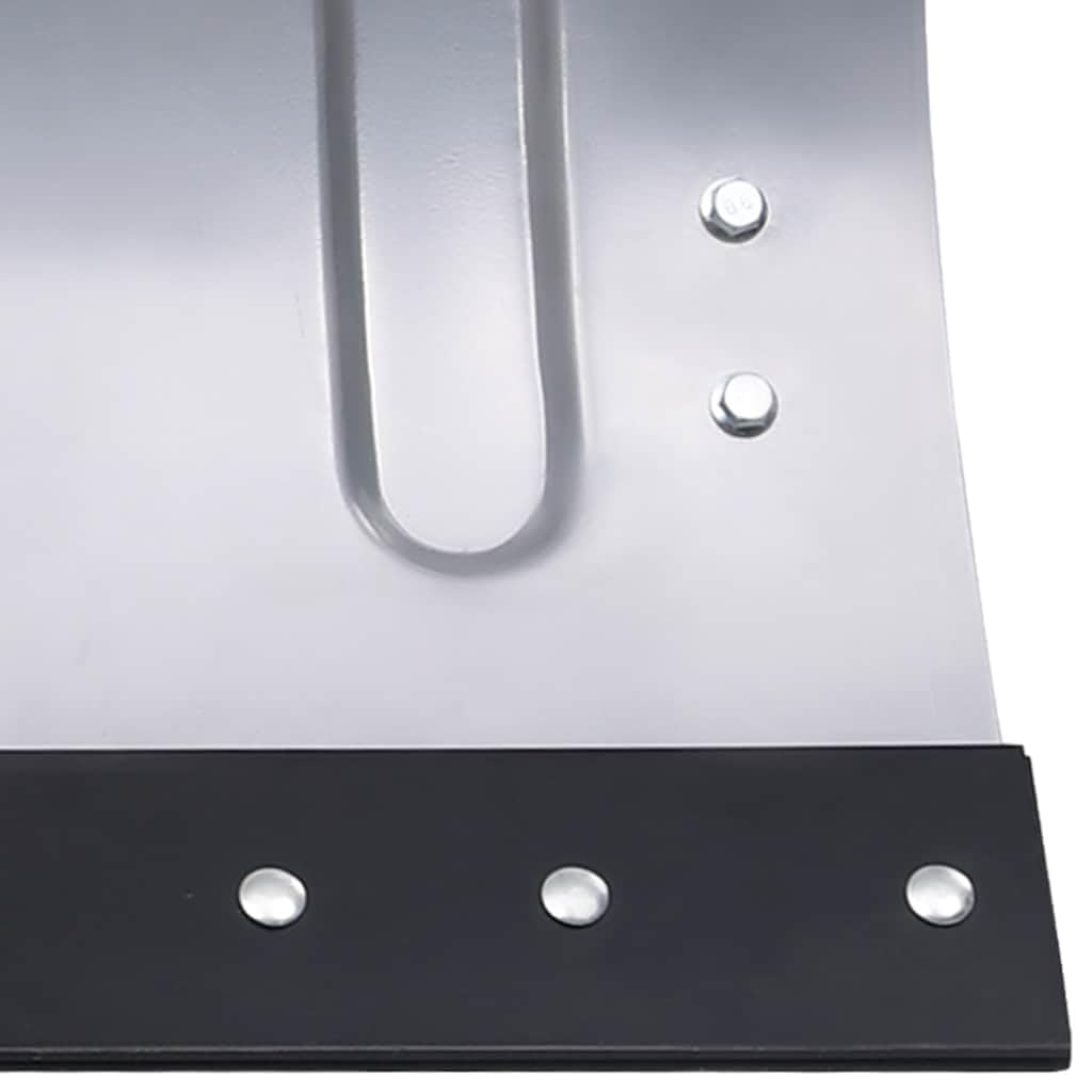 vidaXL Schneeschild für Rasentraktor 3 Winkeleinstellungen Räumschild Schneepflug Schneeschieber 100cm Gummi Pulverbeschichteter Stahl Silbern