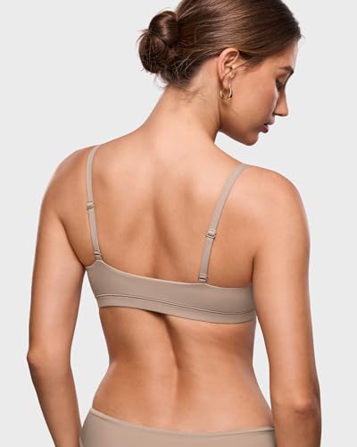 Image of INLYRIC Women's Inbarely Bralettes Cami Bras No Underwire Wireless Seamless Unlined Comfort Sports Bra