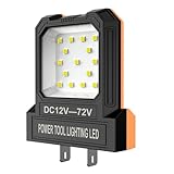 RGYBAO Batería universal con luz de 550 lm de brillo ajustable para herramienta eléctrica de 12 a 72 V