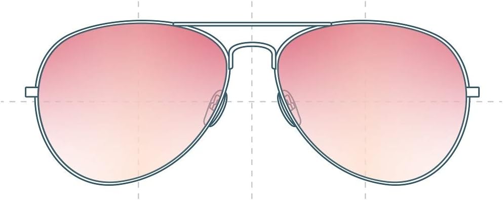 Sunglass Fix Replacement Sunglass Lenses Compatible for Ray-Ban Aviator RB3449 59mm (Non-Polarized SFx-Diamond Rose Gradient Gold Flash Pair)