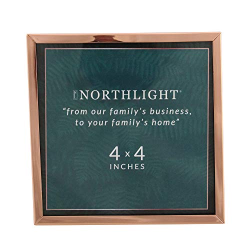 Northlight 4.25" Classical Square 4" X 4" Photo Picture Frame With Easel Back - Rose Gold #TOP21