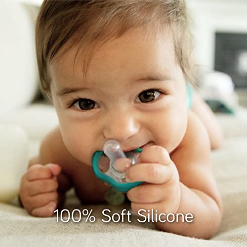 Nanobebe Active Baby Pacifiers 4-36 Months - Orthodontic, Lightweight And Vented, Curves Comfortably With Face Contour, 100% Silicone - Bpa Free, Perfect Baby Registry Gift 4Pk, Black/Grey #TOP3