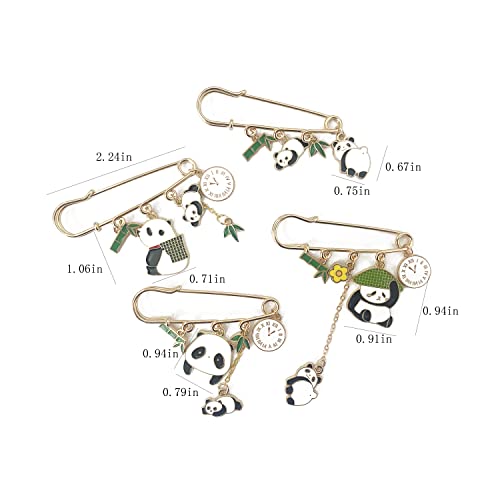 Image of Panda Cute Oil Dripping Panda Brooch Outdoors Lapel Pins Badge Brooch Pins (Bro000001)