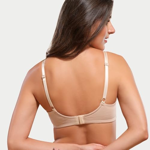 Image of Enamor Women's Everyday Cotton T-Shirt Bra - Non-Padded, Non-Wired, Full-Coverage, Pinch-Free, Ultra-Smoothing Design