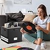 Amazon.com: onvvippiv Large Vinyl Record Storage Box with Lock ...