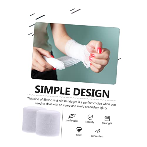 FRCOLOR 12 rollos de vendajes elásticos de algodón desechables para yeso, transpirables, flexibles y convenientes para uso diario miniatura 6