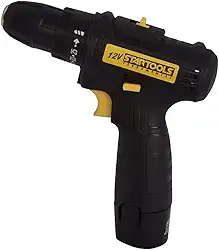 Parafusadeira e Furadeira a Bateria 12V com Mandril 3/8', 25 Níveis de Velocidade, Função Reversível, LED Iluminação, Bivolt, Compacta e Leve – 1 Bateria 1.5Ah Inclusa