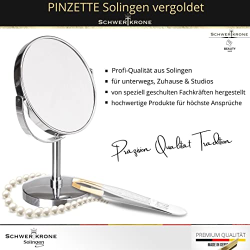 Augenbrauenpinzette Schwertkrone Profi aus Solingen, 8 cm