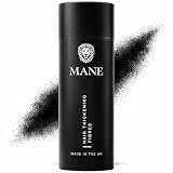 Mane Hair Building Fibers for Women & Men, for Fine & Thinning Hair, Thicker Fuller Looking Hairstyle, Conceal Bald Spots - Jet Black