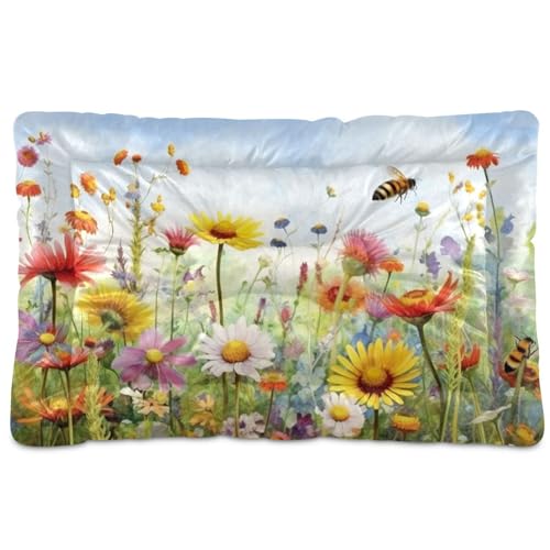 Qilmy Bees And Flowers Bed Mat