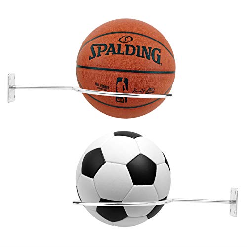 Cm Pack Of 2 Ball Holder Wall Mount Ball Display Rack Storage Stand For Basketball Soccer Football Volleyball Exercise Ball #TOP3
