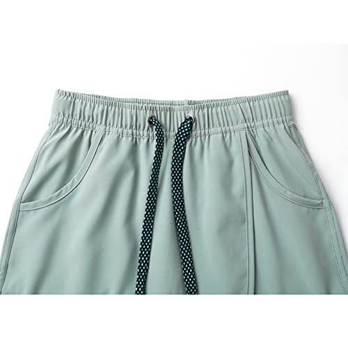 Kid1234 Girls Tennis Skirt High Waisted Golf Skort Athletic Skirt For Kids Running Quick Dry Workout With Pockets And Shorts Green #TOP2