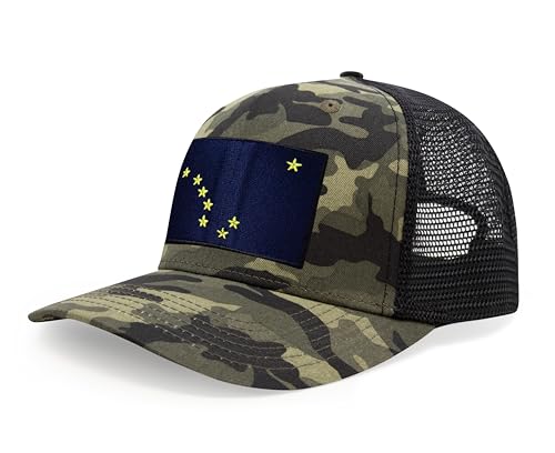 Image of International Tie State Hat for Men and Women, Adjustable Snapback Trucker Baseball Cap with Embroidered Patch