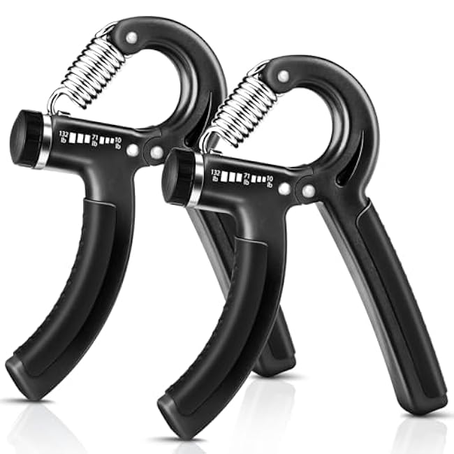 FitBeast Grip Strength Trainer 2 Pack ¨C Adjustable Hand Grip Strengthener for Strength Training & Rehabilitation, 10-132 lbs Resistance Forearm Strengthener, Ideal for Athletes, Rehab, Office