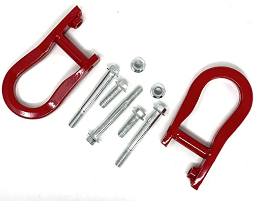 Red Tow Hooks Pair Compatible with 2007-2019 Chevy Silverado tow hooks GMC Sierra 1500 Recovery Hooks Replaces OE# 84192871