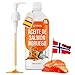 Petsly® Aceite de Salmon Perros y Gatos - 1L - 100% Natural y Puro con Omega 3, 6 y 9-100% Noruego - Pelaje Más Brillante, Mejora la Piel y Fortalece Articulaciones - Aceite Salmon Perros