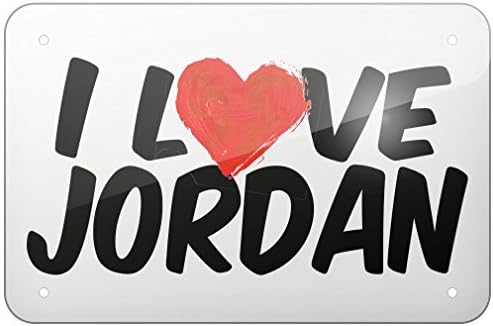 AmyyEden Aluminum Sign I Love Jordan 8X12 Inch Decorative Tin Signs