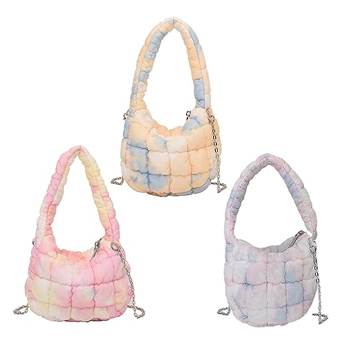Sac à main de luxe en nylon brodé losanges texture tie & dye - 6