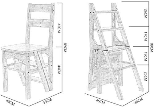Tabouret à double usage multifonctionnel et chaise échelle pliante de cuisine