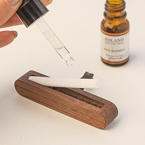 Image of 1-Pack Car Diffuser Vent Clip,Non-Electric Essential Oil Air Freshener, Refillable Walnut Wood Design, Interior Car Vent Diffuser Clips, Automotive Decoration Accessories (No Essential Oils)